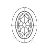 Fixed Window
Oval with decorative leaded glass spiderweb design
Unit Dimension 24" x 36"